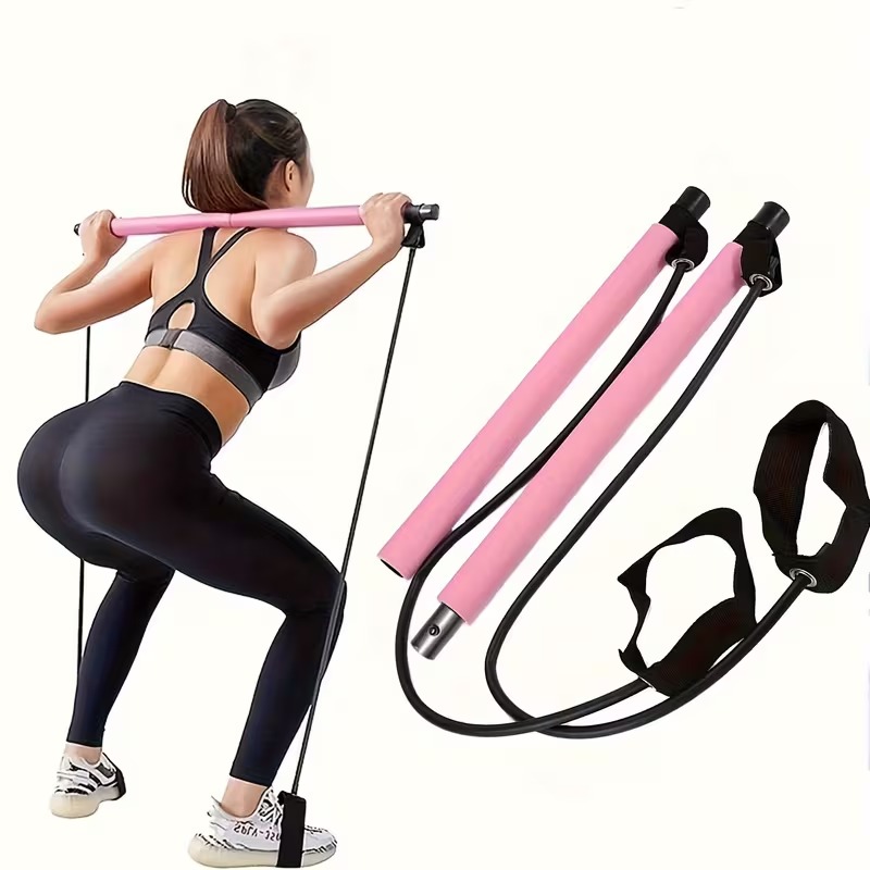 Multifunctional Pilates Bar with Resistance Bands